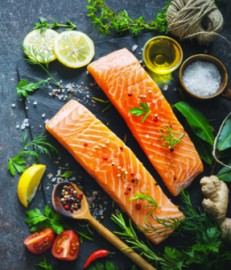 Roasted Salmon with Citrus Slices