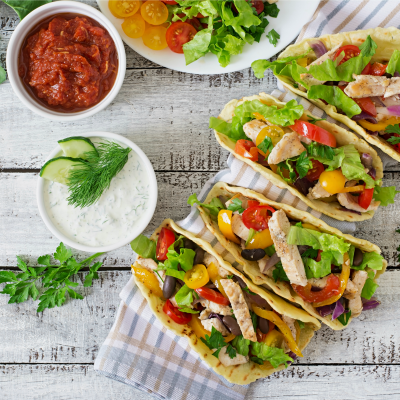 Salmon Tacos with Pineapple Sauce