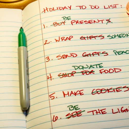Holiday Stress Less List