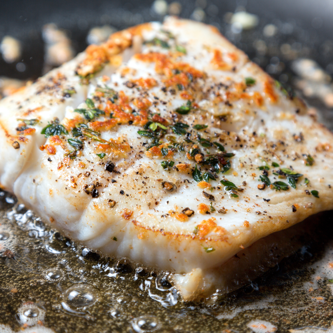 Parmesan-Crusted Halibut with Brussels Sprouts