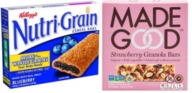 Kellog's Nutrigrain Bar vs. MADE GOOD Granola Bar