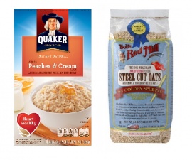 Quaker Instant Oatmeal vs. Bob's Red Mill Steel Cut Oats